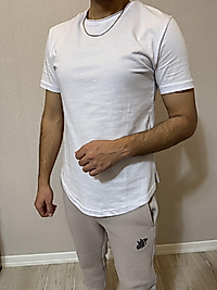 Yırtmaçlı Basic Tişört