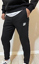 Siyah Paçası Lastikli Eşofman