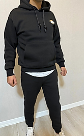 Siyah Şardonlu Eşoftman Takımı