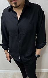 Bambu Siyah  Keten Gömlek