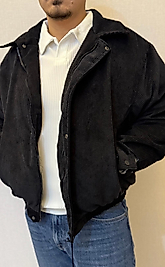 Siyah Kadife Bomber Ceket