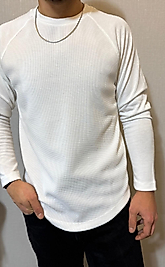 Waffle Kumaş Reglan Kol Sweat