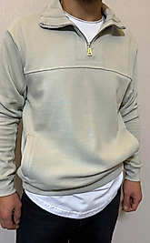 Yarım Fermuar Cep Detaylı Zara 2 İplik Kazak