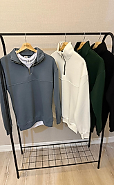 Yarım Fermuar 3 İplik Sweatshirt