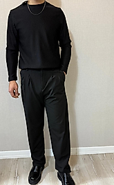 Pileli Baggy kumaş pantalon