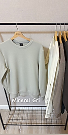 Selanik Bisiklet Yaka Kazak Medium-mineral