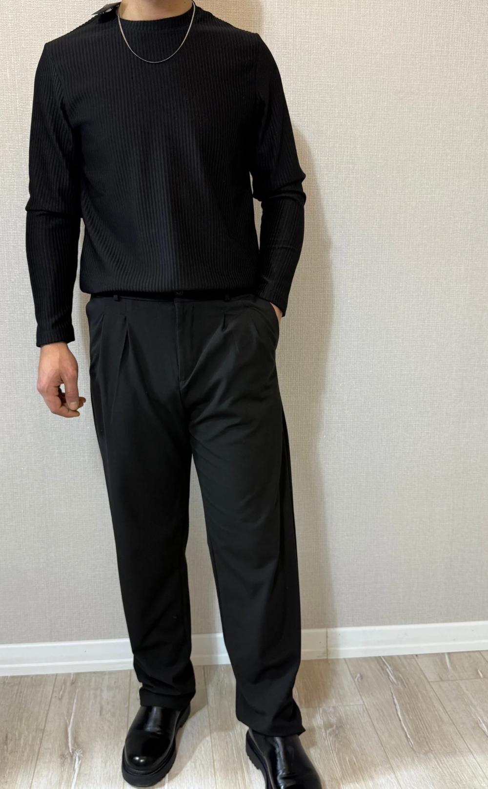 Pileli Baggy kumaş pantalon