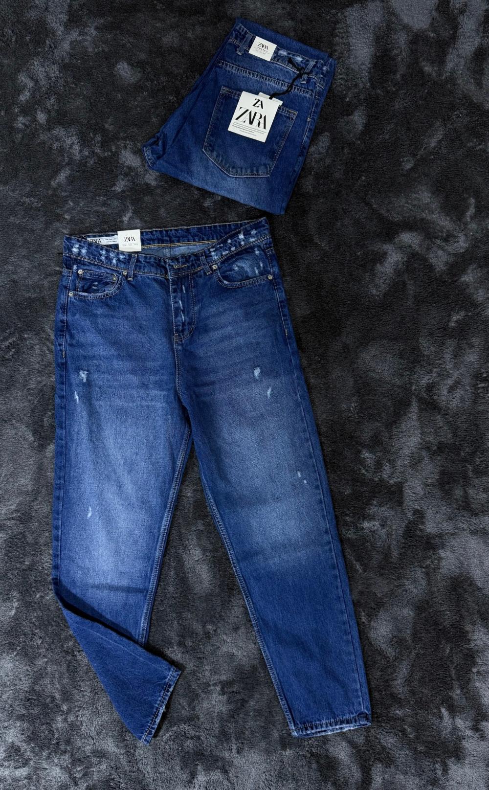 Lazer Kesim Boyfriend Lacivert Jean