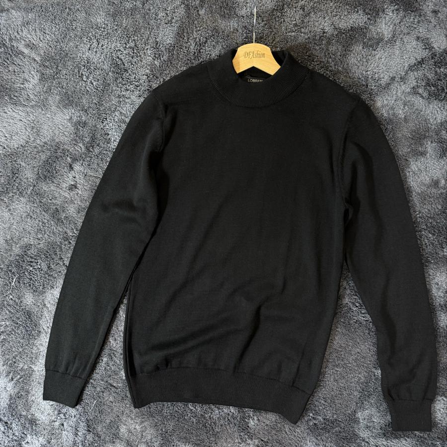 Siyah Yarım Boğaz Kazak